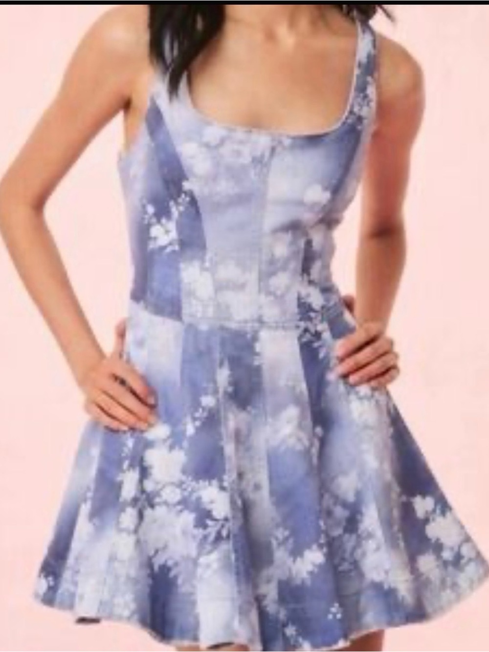 Loveshackfancy Piero Dress: Blue Floral Fit-and-Flare Dress